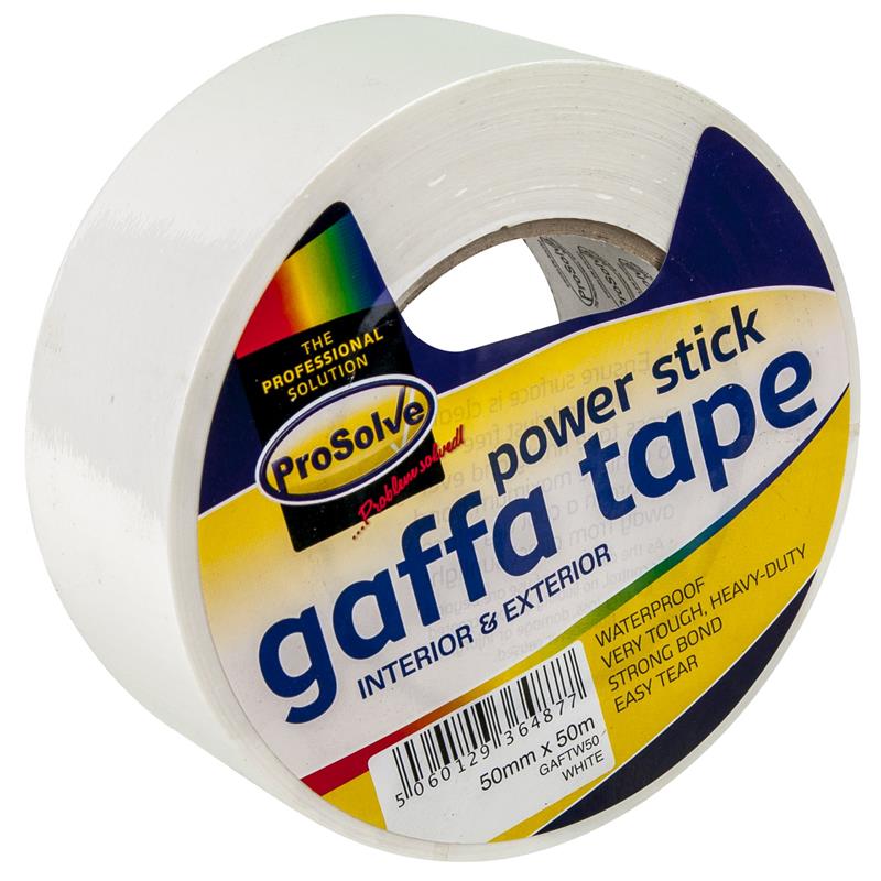 Gaffer Tape White Cloth 50mm x 50mtr