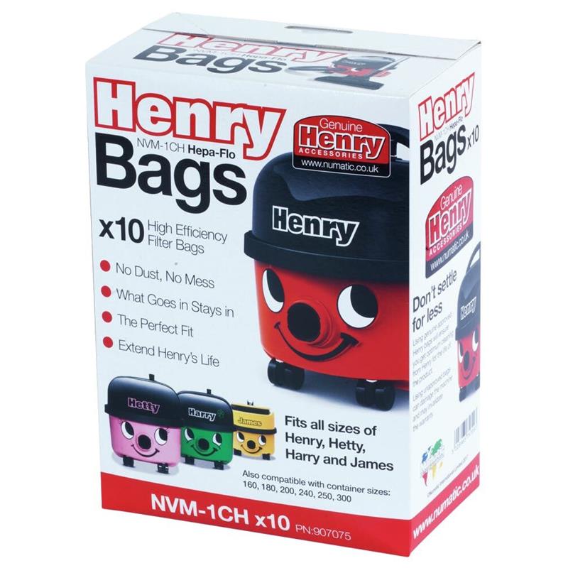 Henry Vac Bags Hepa-Flo Filters Box 10