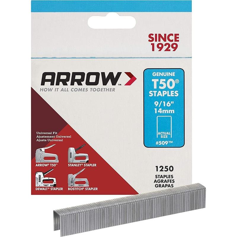 Arrow T50 Staples 14mm x 1250pk