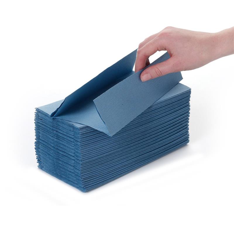 1 ply; Blue Z-Fold Hand Towel; case