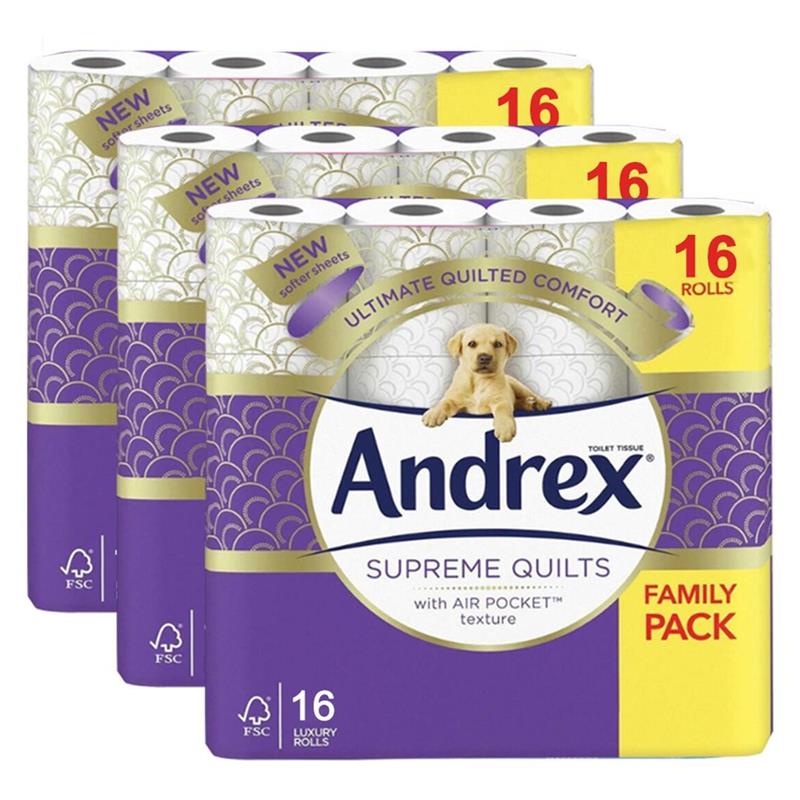 Andrex Supreme Quilt Toilet Rolls; Pack 48