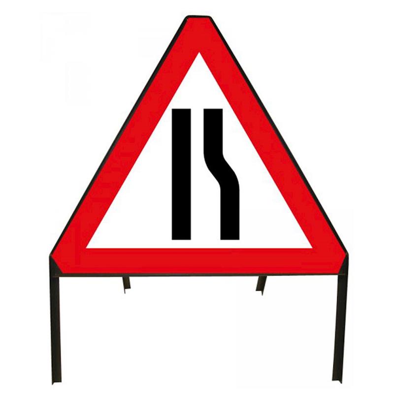 750mm 517 Road Narrows O/S Sign