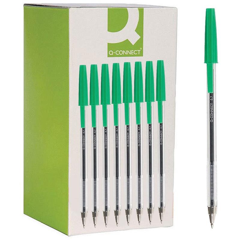 Ballpoint Pen Green; Pack of 50