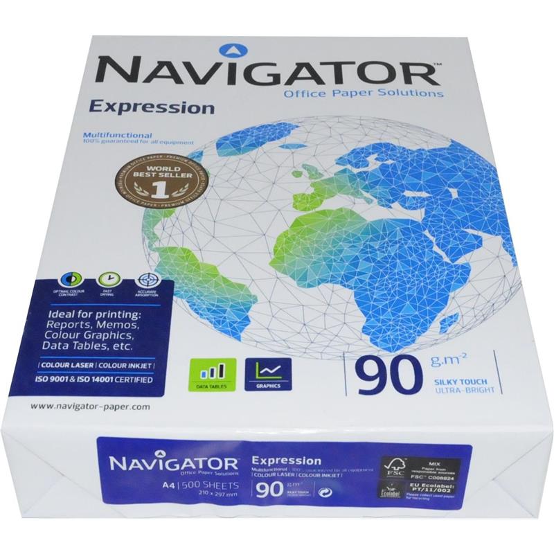 Navigator Expression A4 Printer Paper 90gsm Smooth White; 500 Sheets