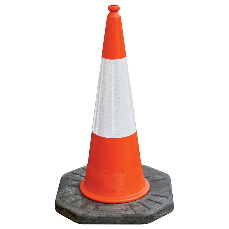 Road Cone 2 Piece Self Weighted 1mtr