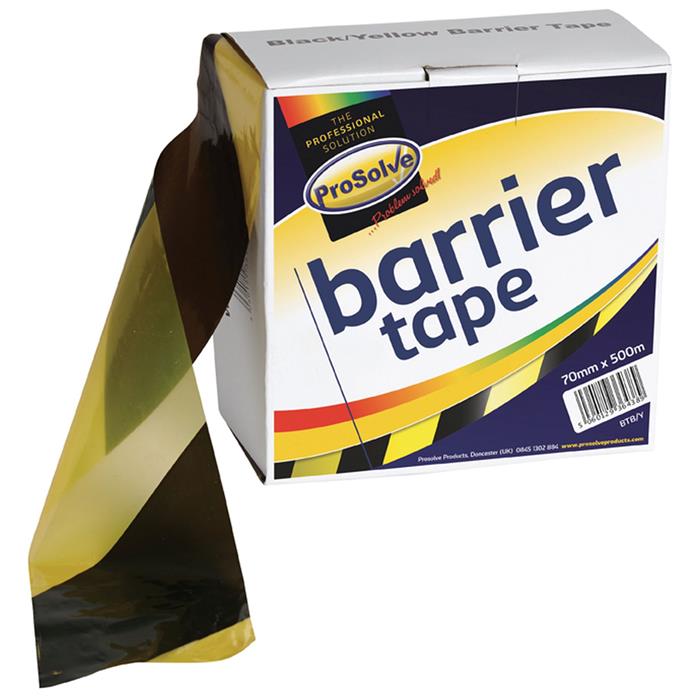 Zebra Tape; Black/Yellow; 500mtr x 75mm